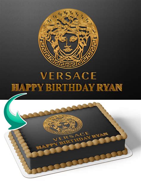 Versace Black Gold Edible Cake Toppers – Ediblecakeimage